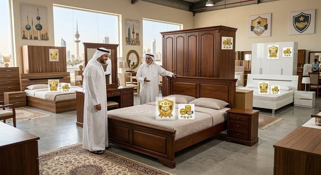 فريق عمل محترف يقوم بفحص وتسعير ونقل الأثاث المستعمل بدقة وأمان باستخدام أفضل أدوات التغليف وسيارات النقل ضمن خدمات شراء اثاث الفواز بالرياض لضمان تقديم أفضل قيمة وراحة العملاء.