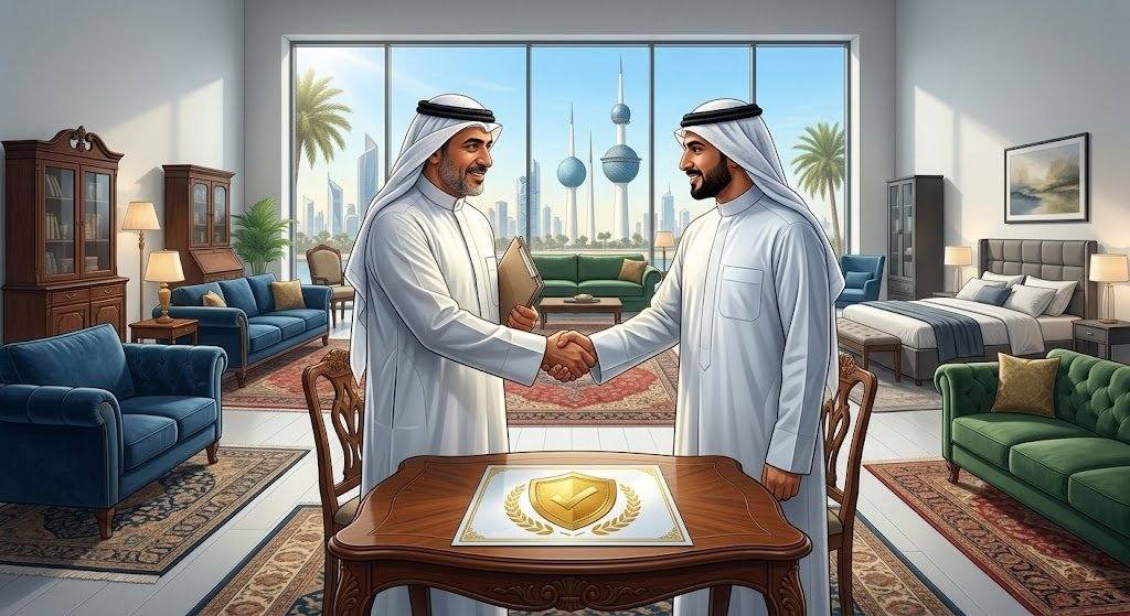 فريق عمل متخصص يقوم بمعاينة وتقييم وشراء الأثاث المستعمل بحالة جيدة ضمن خدمات شراء الاثاث المستعمل بالربوة لضمان تقديم أفضل الأسعار للعملاء.